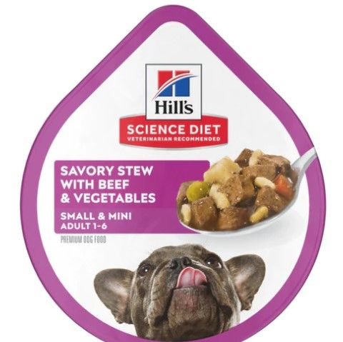 Photo 1 of 12- 3.5oz Hill's Science Diet Adult Small Paws Savory Stew with Beef & Vegetables Dog Food Trays