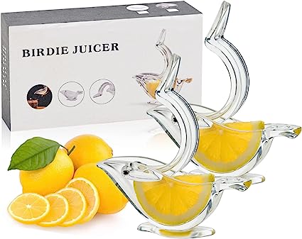 Photo 1 of 2 Pack Bird Lemon Squeezer, Lemon Juicer Acrylic Manual Juice Lime Squeezer Bird Shape Lemon Slice Wedge Squeezer, Ergonomic Portable Fruit Juicer for Orange Lemon Pomegranate Home Kitchen Bar Gadget
