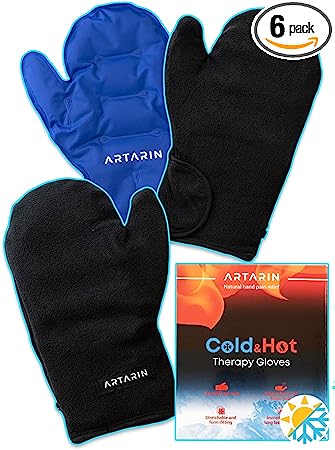 Photo 1 of {New} Hot and Cold Hand Therapy Gloves - Reusable Gel Ice Pack - Therapy Mittens for Arthritis - Carpal Tunnel - Neuropathy - Chemotherapy - Hand Injuries - Post Surgery (S-M, Black)
