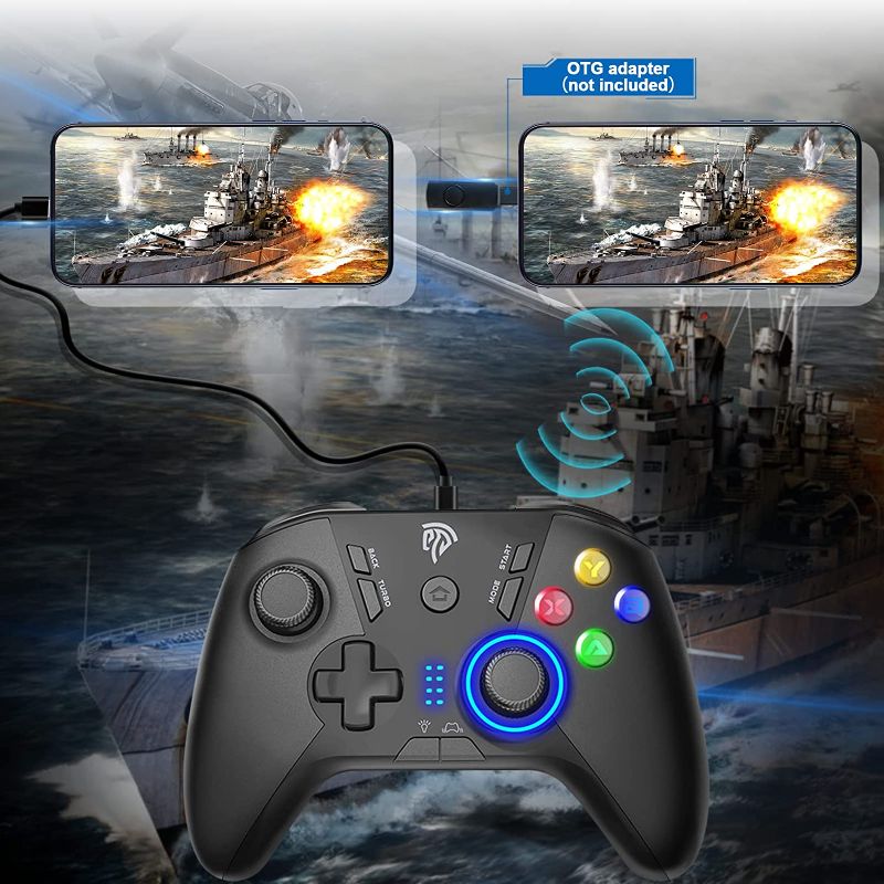 Photo 1 of EasySMX Wireless Gaming Controller for Windows PC/Steam Deck/PS3/Android TV BOX, Dual Vibrate Plug and Play Gamepad Joystick with 4 Customized Keys, Battery Up to 14 Hours, Work for Nintendo Switch
