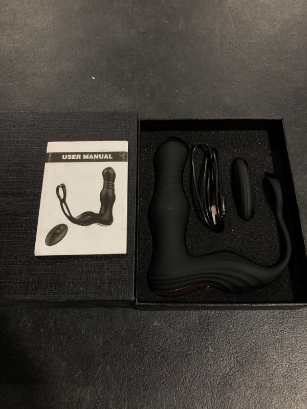 Photo 2 of 3 in 1 Anal Toy Prostate Massager Vibrator with Dual Penis Ring