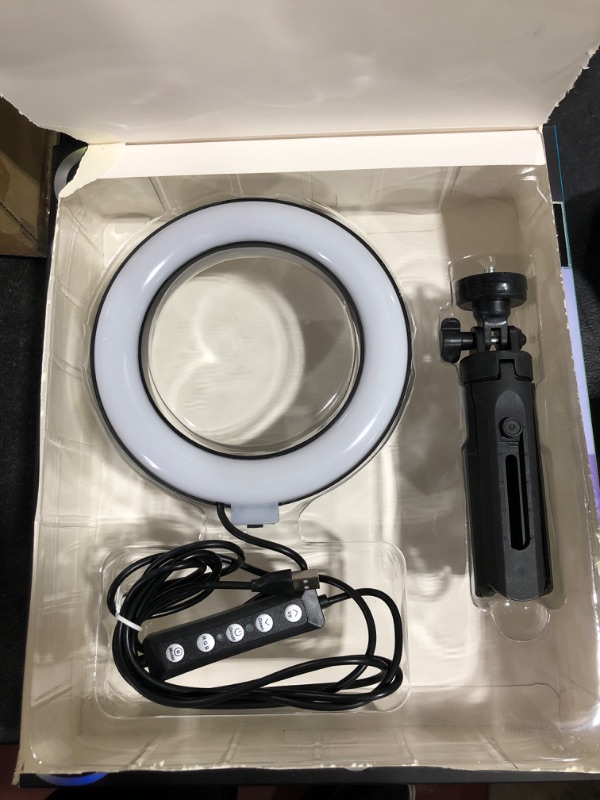 Photo 2 of CoreAudio 6" RGB Selfie Ring Light with Stand Color and White LED Ring