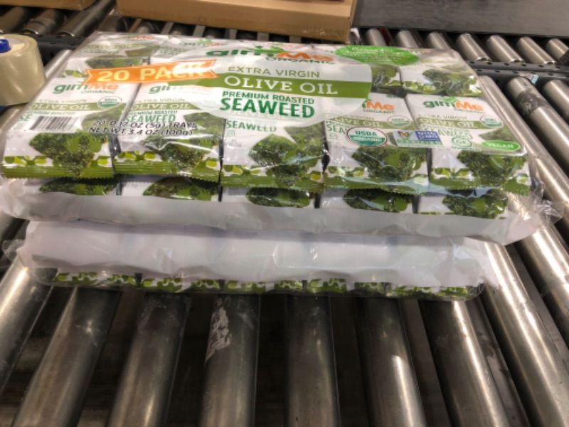 Photo 2 of 2pk of GimMe Organic Roasted Seaweed Sheets - Extra Virgin Olive Oil - 20 Count(40 total) - Keto, Vegan, Gluten Free - Great Source of Iodine and Omega 3’s - Healthy
BB: 06/28/23