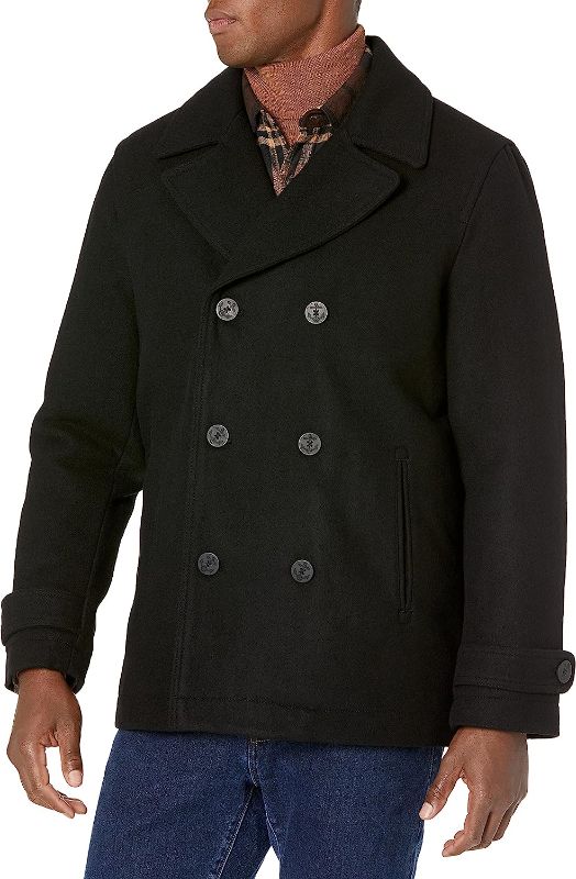 Photo 1 of Amazon Essentials Men's and womens Double-Breasted Heavyweight Wool Blend Peacoat size medium 
