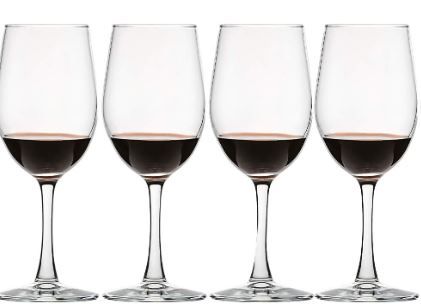 Photo 1 of 12 Ounce - Set of 4, Classic Durable Red/White Wine Glasses For Party