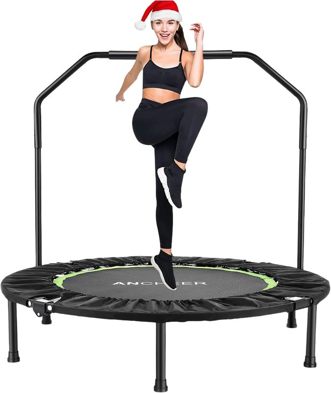 Photo 1 of ANCHEER Foldable Mini Trampoline Rebounder, 40" Rebounder Fitness Trampoline with Foam Handle, Exercise Trampoline for Indoor/Garden/Workout Max Load 300lbs
