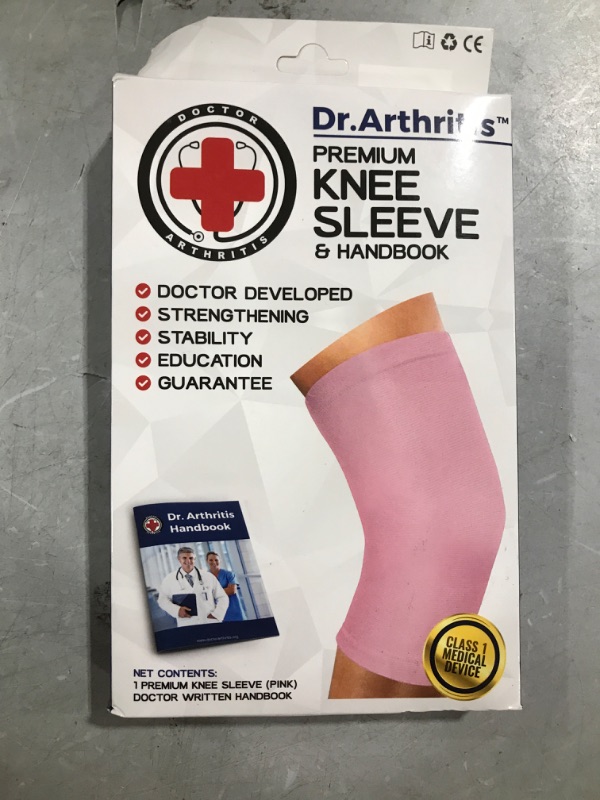 Photo 1 of Doctor Developed Knee Brace/Knee Support/Knee Compression Sleeve [Single] & Doctor Written Handbook -Guaranteed Relief for Arthritis, Tendonitis, Injury, (Black/Pink) (Pink, 5XL) (B07THKWY2Y)
