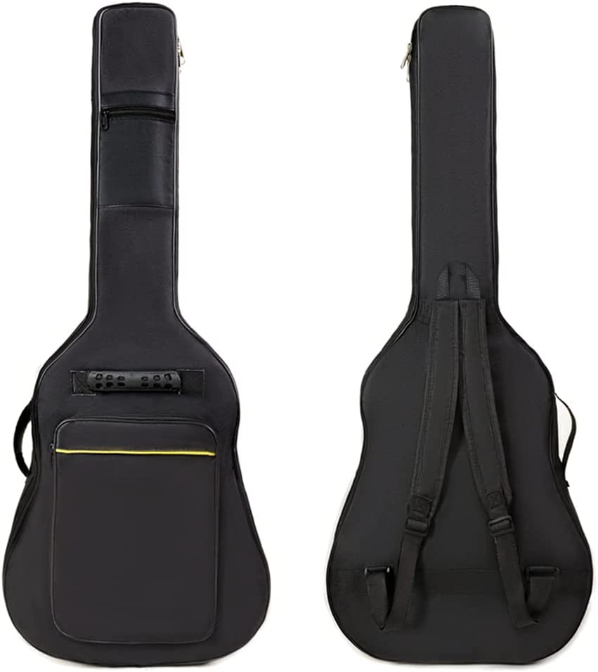 Photo 1 of 41 Inch Padded Acoustic Guitar Backpack Water-Resistant Thick Gig Bag Soft Cover Black Electric Guitar Gear Bag Kids Guitar Travel Case Dual Adjustable Shoulder Strap Bag with Zipper
