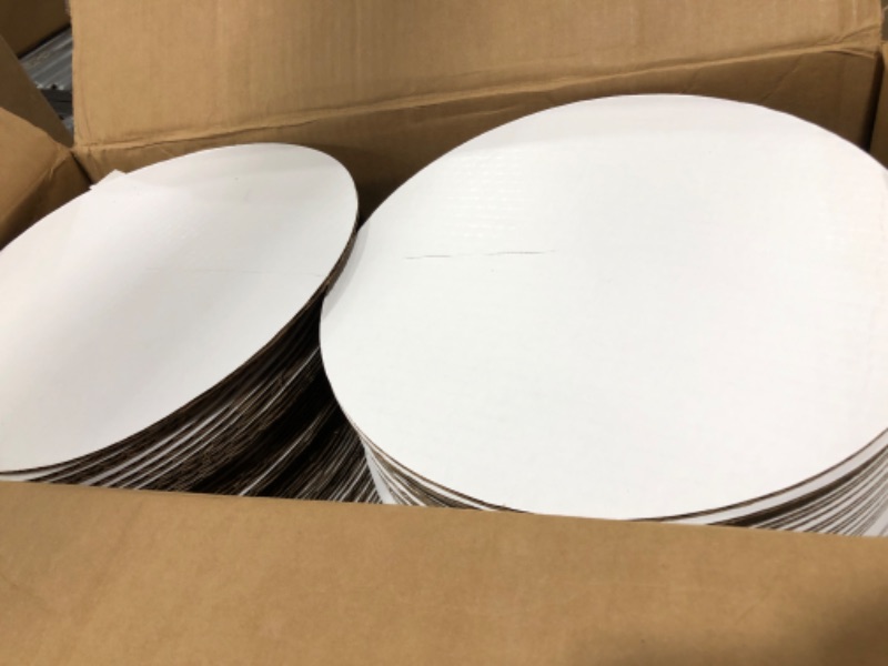 Photo 3 of (12" Pack of100) cake circles 12 inch pie circle 12 inch Pizza Circle Sturdy White Corrugated Cardboard, 100% Food Safe 12 inch cake circles cardboard 12 inch cake boards 12 inch cake circles bulk
