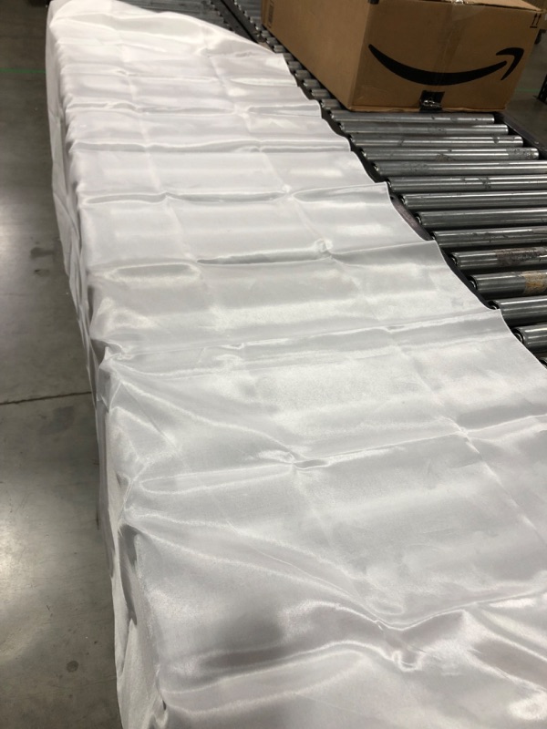 Photo 3 of (2 pk) Premium White Table Cover, 8'