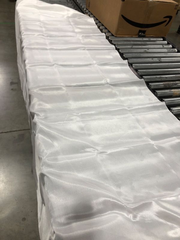 Photo 3 of (2 pk) Premium White Table Cover, 8'