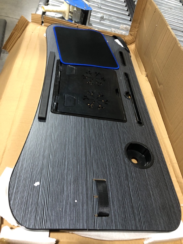 Photo 1 of Natheeph Treadmill Desk Attachment Treadmill Laptop Holder Height Multi-Stage Adjustable Treadmill Desk for Notebooks, Tablets, Laptops, and More, with Non-Slip Pads and Nylon Strap (Adjustable Grey)