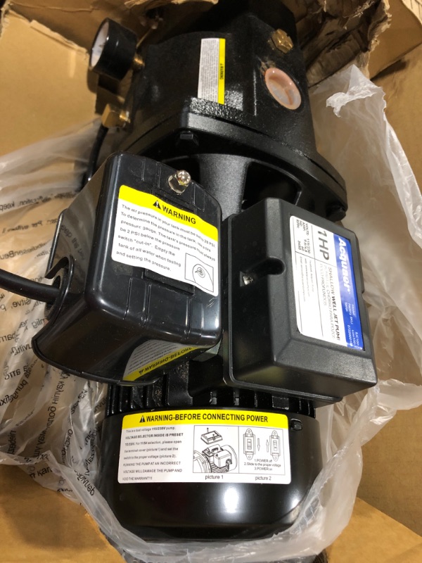 Photo 1 of Acquaer 1HP Shallow Well Jet Pump,Cast Iron, Well Depth Up to 25ft, 115V/230V Dual Voltage, Automatic Pressure Switch,Versatile Pump for Garden, Lawn, Farm