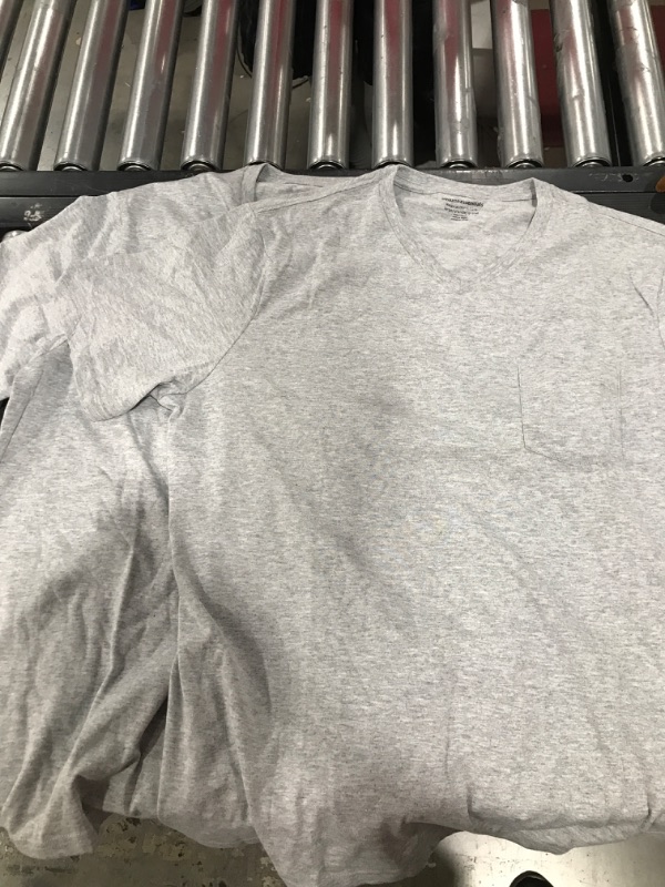 Photo 1 of 2 Amazon essential Grey v Neck shirts with pocket Size L