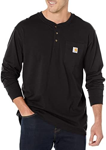 Photo 1 of Carhartt Men's Loose Fit Heavyweight Long-Sleeve Pocket Henley T-Shirt (3XL)
