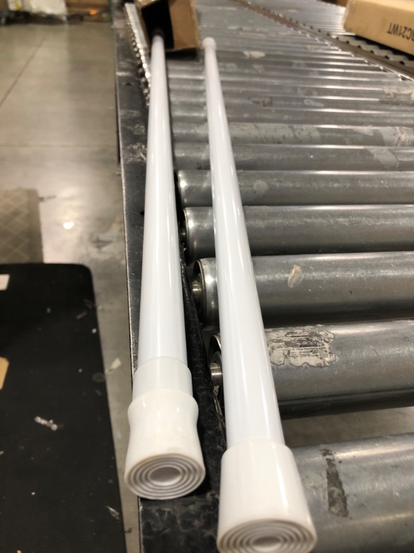 Photo 2 of 2pcs White Tension Rod 16 to 28 Inch Small Tension Rod Spring Rod Curtain Rods Expandable Tension Curtain Rod Spring Tension Rods Small Curtain Rod Spring Loaded Curtain Tension Rod No Drilling