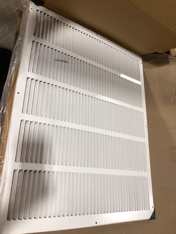 Photo 2 of 26" x 20" Return Air Grille - Sidewall and Ceiling - HVAC Vent Duct Cover Diffuser - [White] [Outer Dimensions: 27.75w X 21.75"h]
