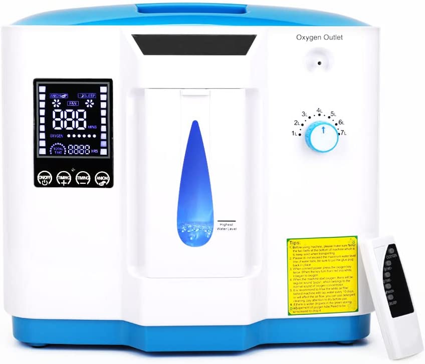 Photo 1 of  Oxygen Concentrator for Home Use - Oxygen-Concentrator - Health Help - Household Oxygen Machine - With Oxygen Tubing - Continuous and Stable Supplemental Oxygen, 1-7L 110V Household Equipment