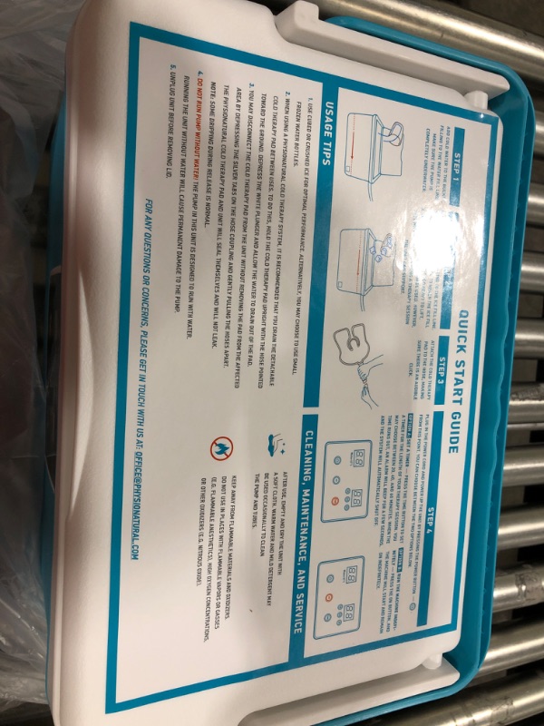 Photo 4 of Cold Therapy Machine — Cryotherapy Freeze Kit System — for Post-Surgery Care, ACL, MCL, Swelling, Sprains, and Other Injuries — Wearable, Adjustable Knee Pad — Cooler Pump with Digital Timer