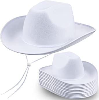 Photo 1 of 12 Pack Bulk Cowboy Hat for Adult Wide Brim Plain Western Cowgirl Hat Costume Texan Country Cowboy Hat for Women Men
