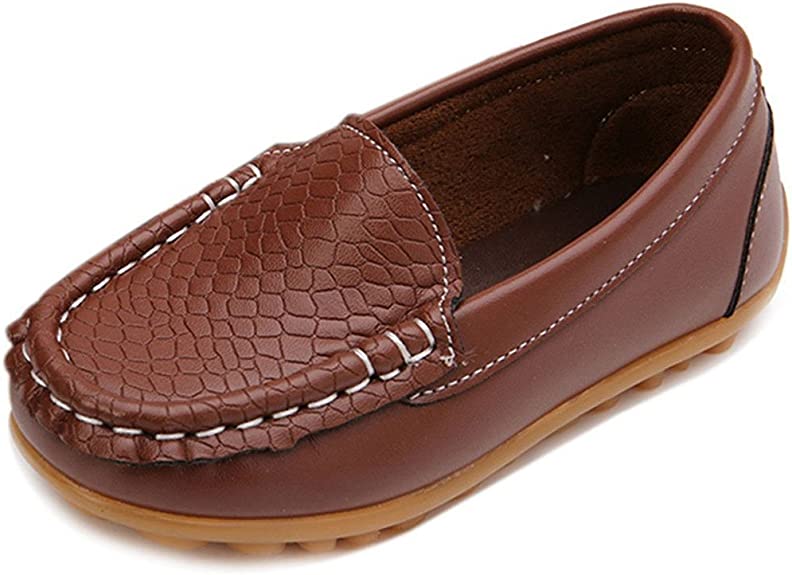 Photo 1 of CoKate Toddler Boys Girls Leather Loafers Soft Rubber Sole Slip-on Boat-Dress Shoes Sneaker
unknown size
