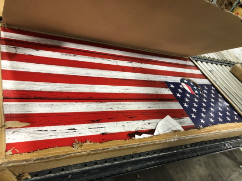Photo 1 of Cornhole Outdoor Games Set - Flag Cornhole Boards Design with 8 Cornhole Bags and Carry Handle - Great for Yard Outdoor Game Events - Choose Your Set 4' x 2' American Flag