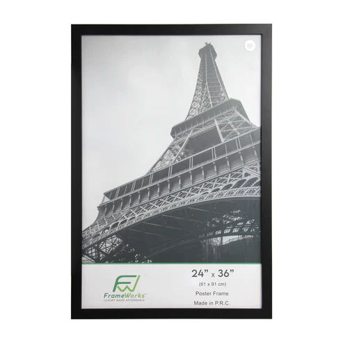 Photo 1 of 24" x 36" Black MDF Wood 2-Pack Back-Loading Poster Frames
