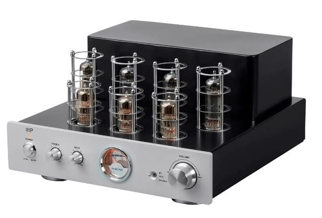 Photo 1 of Monoprice Pure Tube Stereo Amplifier with Bluetooth, Line and Phono Inputs, and Qualcomm aptX Audio
