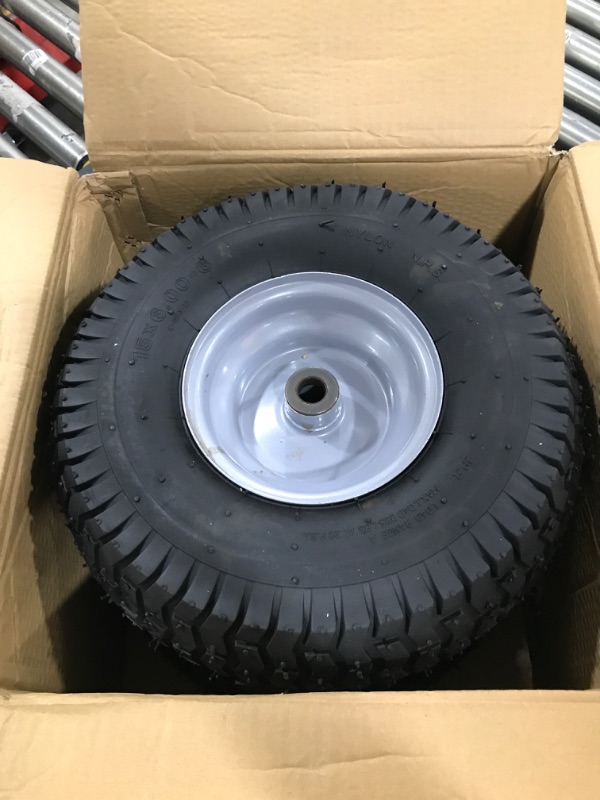 Photo 2 of (2 Pack) 15 x 6.00-6 Tire and Wheel Set