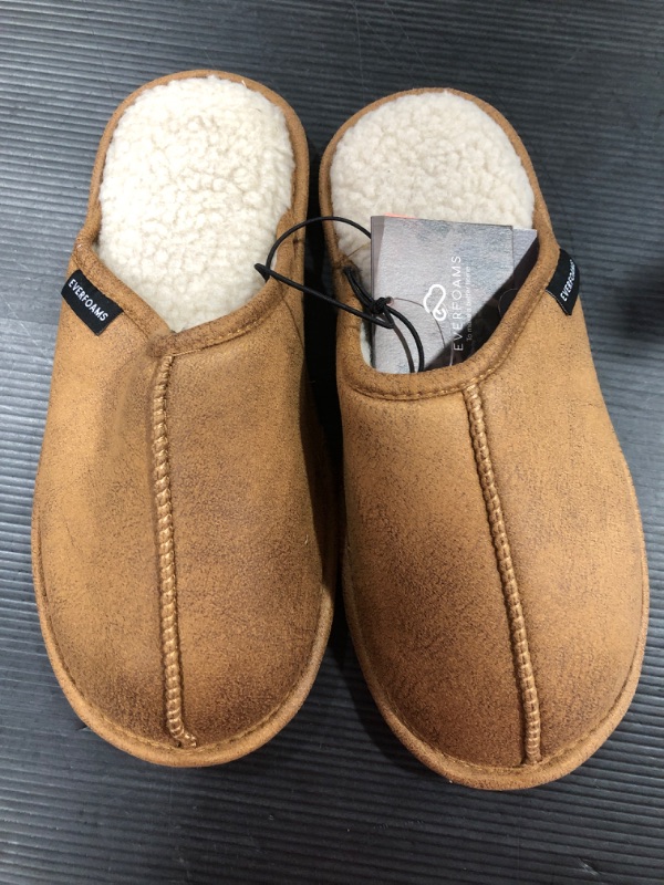 Photo 1 of Mens Micro Suede Slippers - Camel - Sz Small