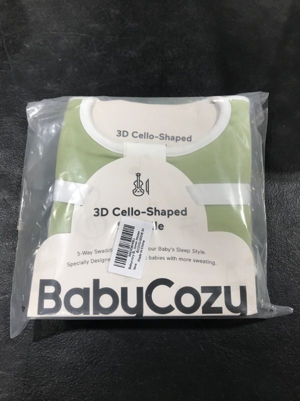 Photo 1 of Babycozy Baby Swaddle 100% Cotton, Super Soft Breathable Baby Sleep Sack, Swaddle Sack for 3-Ways Sleep Positions,Widened Hem Newborn Swaddle,Swaddle Up 2-Ways Zipper, Green M, Thick for Autumn Winter Green M-Thick