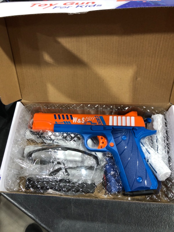 Photo 1 of Biulotter Toy Gun Soft Bullets, Educational Model Toy Pistol for Boys Soft Bullet Toy Pistol with 240 Pcs Bullets for 6,7,8,9,14+ Kids Boys Girls Toy Gun for Kids