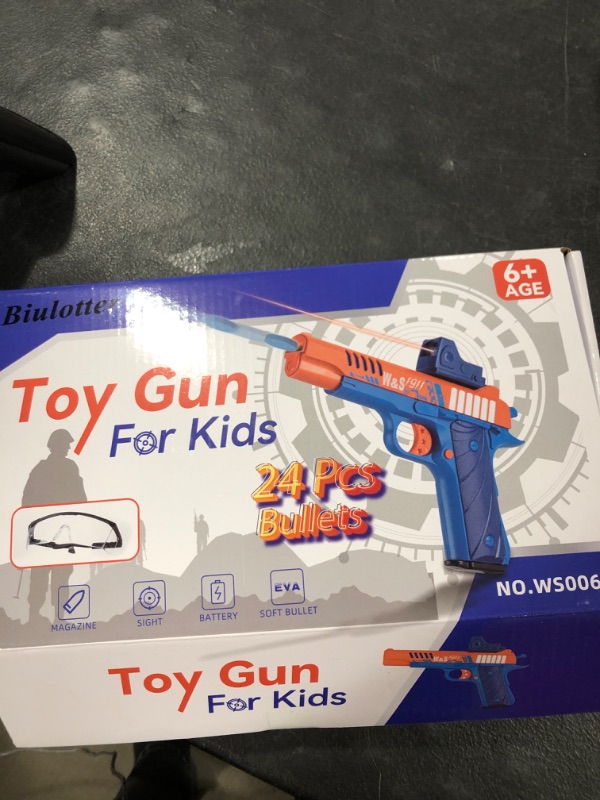 Photo 1 of Biulotter Toy Gun Soft Bullets, Educational Model Toy Pistol for Boys Soft Bullet Toy Pistol with 240 Pcs Bullets for 6,7,8,9,14+ Kids Boys Girls Toy Gun for Kids