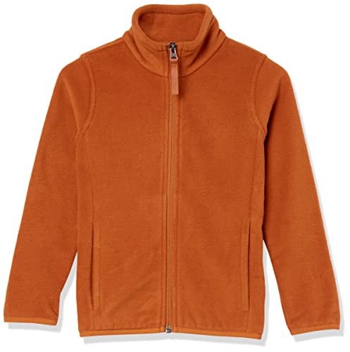 Photo 1 of Amazon Essentials Boys' Polar Fleece Full-Zip Mock Jacket, Light Brown, Large