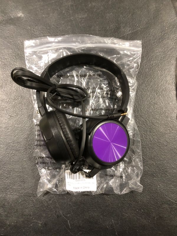 Photo 2 of kkstorm Wired Kids Headphones Girl: Student Headphones for Classroom Headphones Bulk for Kids Wired on Ear Headphones (906B Purple no mic 1 PCAK)