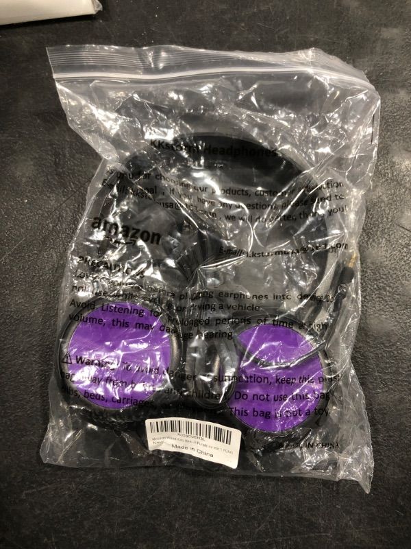 Photo 1 of kkstorm Wired Kids Headphones Girl: Student Headphones for Classroom Headphones Bulk for Kids Wired on Ear Headphones (906B Purple no mic 1 PCAK)