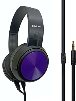 Photo 1 of kkstorm Wired Kids Headphones Girl: Student Headphones for Classroom Headphones Bulk for Kids Wired on Ear Headphones (906B Purple no mic 1 PCAK)