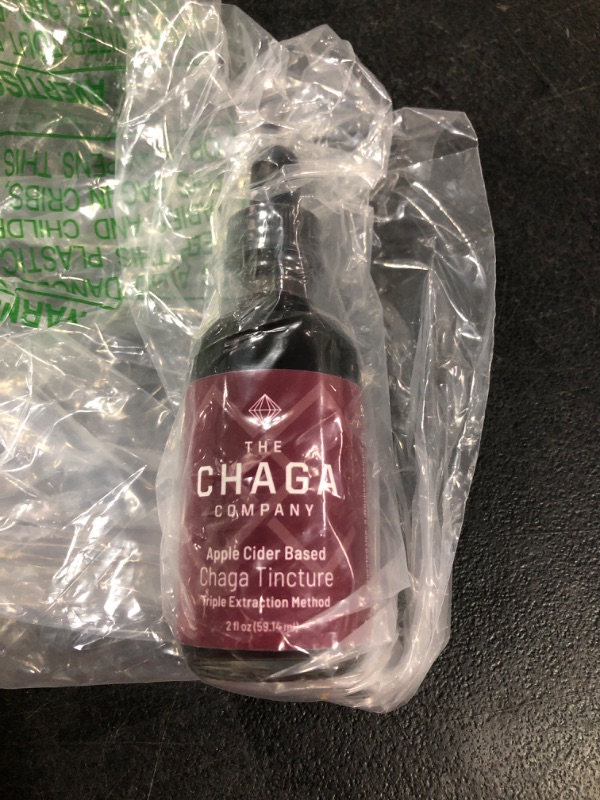 Photo 2 of Apple Cider Based Triple Extraction Chaga Mushroom Extract Made with Wild Harvested Chaga from Alaska, 2 fl.oz. Alcohol Free