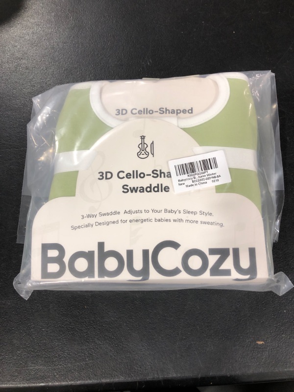 Photo 2 of Babycozy Baby Swaddle 100% Cotton, Super Soft Breathable Baby Sleep Sack, Swaddle Sack for 3-Ways Sleep Positions,Widened Hem Newborn Swaddle,Swaddle Up 2-Ways Zipper, Green S, Thick for Autumn Winter Green S-Thick