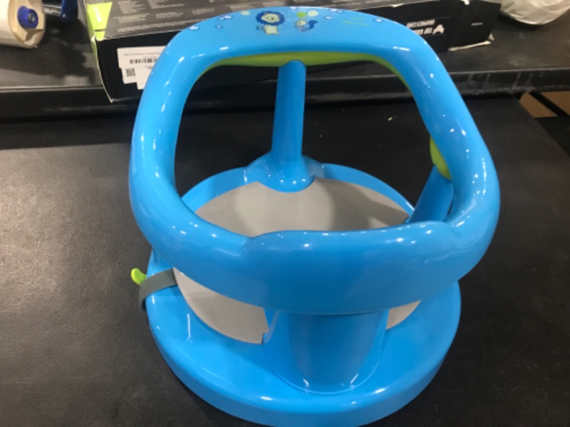 Photo 2 of Baby Bath Seat? Portable Toddler Child Bathtub Seat for 6-18 Months?Newborn Baby Bath Seat?Infant Cute Bathtub Support?with Backrest Support and Suction Cups Tub Seats for Babies (Blue)