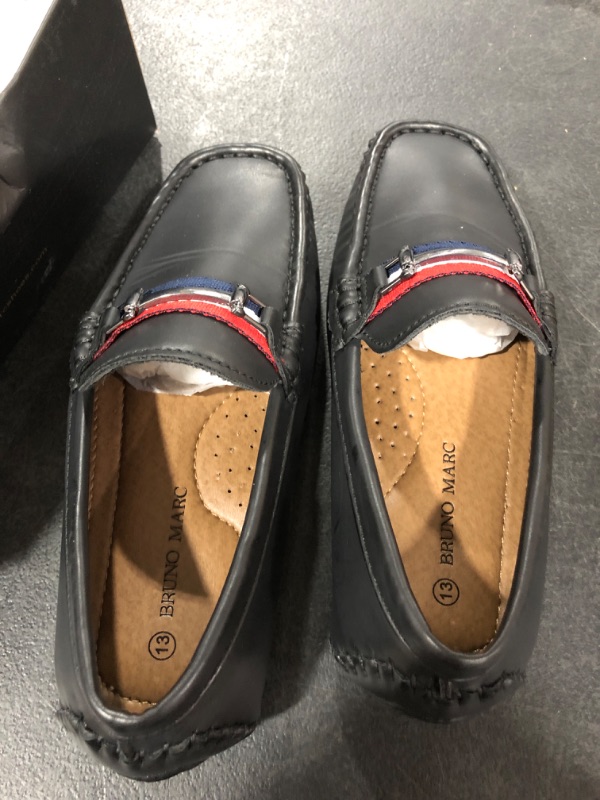 Photo 1 of BRUNO MARC KIDS SIZE 13 LOAFERS, BLACK