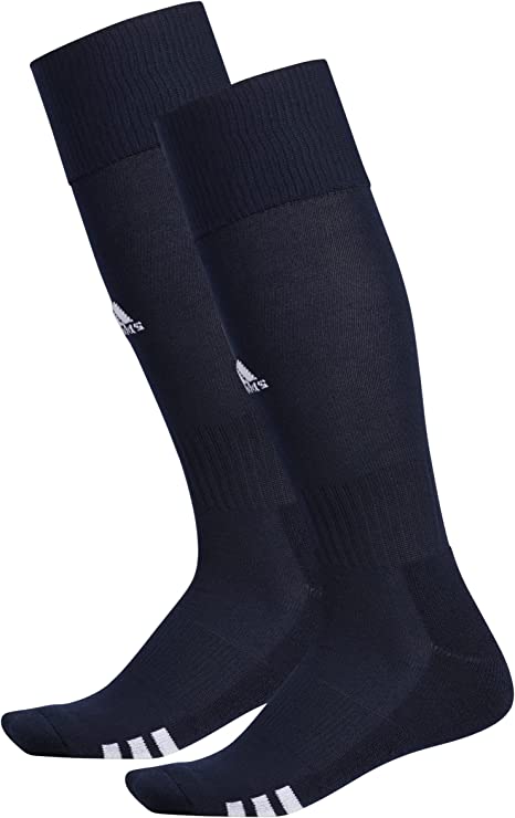 Photo 1 of Adidas Unisex Rivalry Soccer 2-Pack Otc Sock, Collegiate Navy/White, Medium

