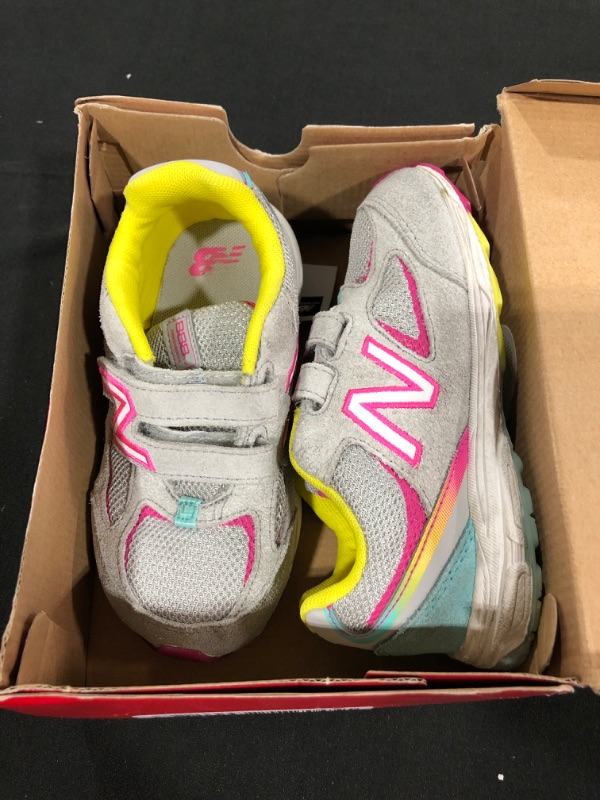 Photo 2 of New Balance Kid's 888 V2 Hook and Loop Running Shoe Toddler (1-4 Years) 10 X-Wide Toddler Grey/Rainbow