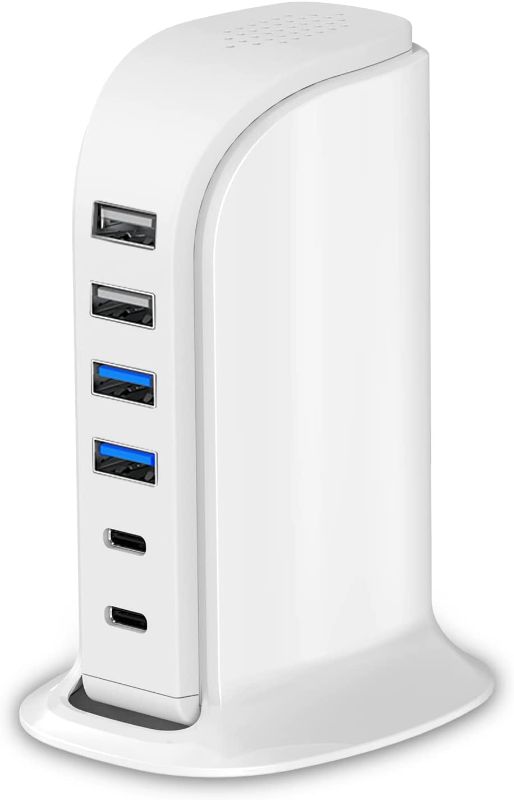 Photo 1 of USB C Charger Upoy, Charging Station For Multiple Devices 45W, Fast Charging Blocks (Smart 8A) with Dual Type C Ports, USB Charging Hub Organizer Multiport for Iphone, Ipad, Kindle, Travel Accessories