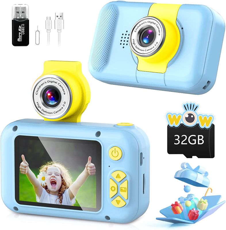 Photo 1 of Kids Camera,ARNSSIEN Camera for Kids,2.4in IPS Screen Digital Camera,180°Flip Lens Camera,Children Selfie Camera with Playback Game,Christmas/Birthday Gift for 4 5 6 7 8 9 10 11 Year Old Girl Boy