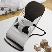 Photo 1 of  Bouncer Balance Soft, Cotton, Black/Dark Gray