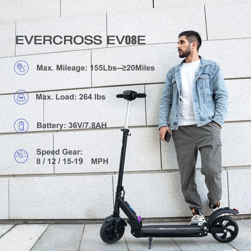 Photo 1 of EVERCROSS Electric Scooter, 500W/350W Motor & 10" /8" Solid Tires, 20-22 Miles Range &19 Mph, 3 Speed Modes, Folding Commuter Electric Scooter for Adults Teenagers