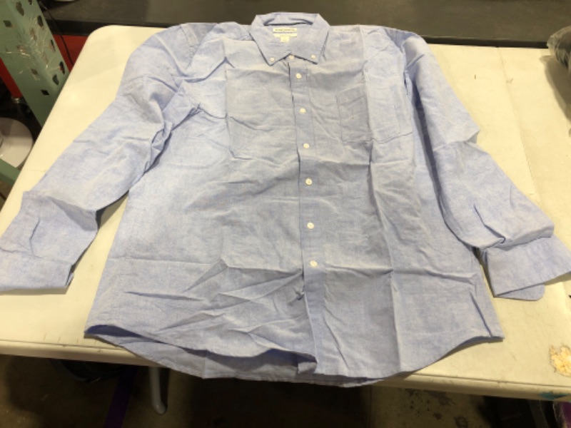 Photo 1 of Amazon Essentials Dress Shirt Long Sleeve - XL Blue 