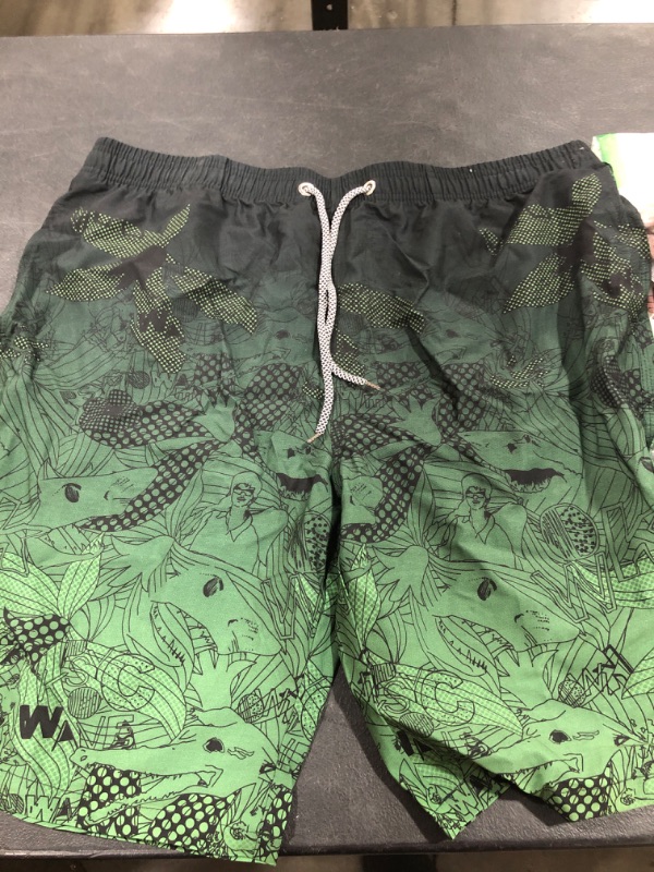 Photo 1 of APTRO Men's Swim Trunks Quick Dry Bathing Suit 9" Big & Tall Board Shorts Swimsuit with Mesh Lining and Pockets #16 Gradient-green 1X
SIZE XL
