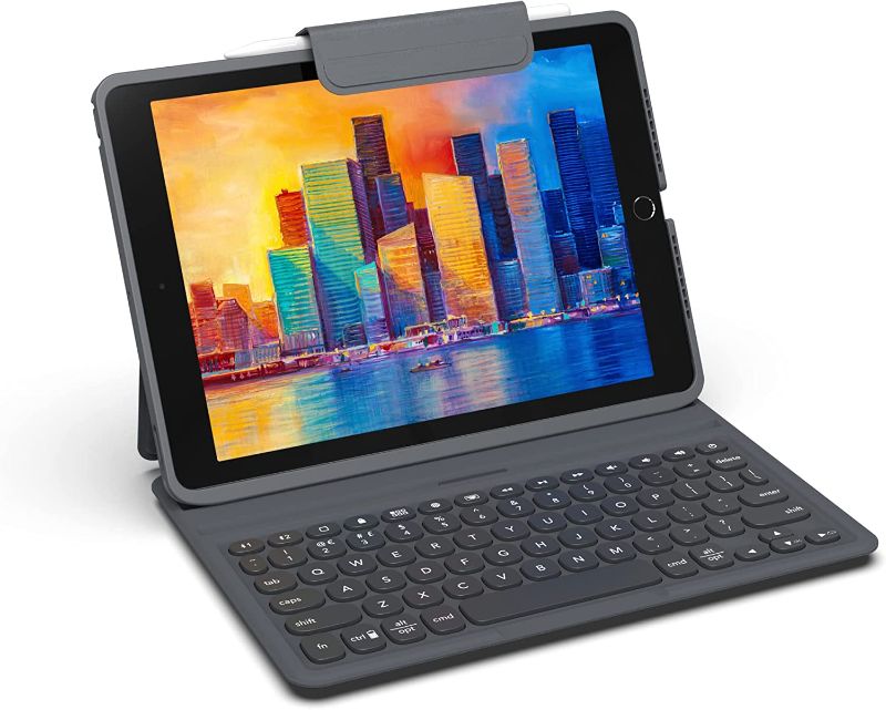 Photo 1 of ZAGG Pro Keys Detachable Case and Wireless Keyboard for Apple iPad Pro 10.2", Multi-Device Bluetooth Pairing, Backlit Laptop-Style Keys, Apple Pencil Holder, 6.6ft Drop Protection, Lightweight Design
